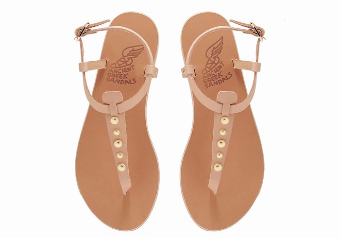 Ancient Greek Sandals Lito Bee Achterband Sandalen Dames Beige | COB434XG