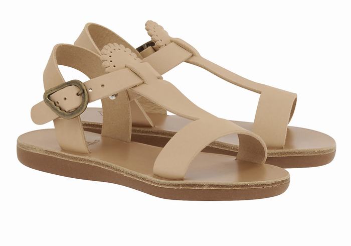 Ancient Greek Sandals Little Amber Soft Platte Sandalen Kinderen Beige | KWE5763DB