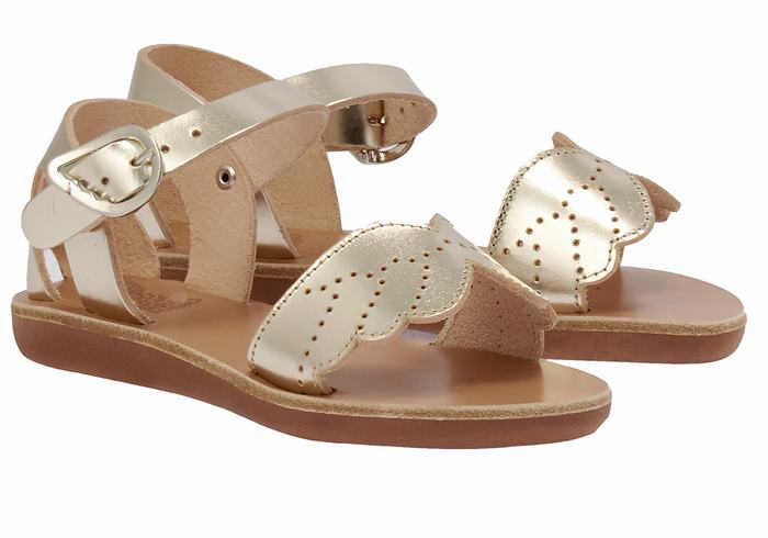 Ancient Greek Sandals Little Andromeda Soft Casual Sandalen Kinderen Goud Wit | THK3059CZ