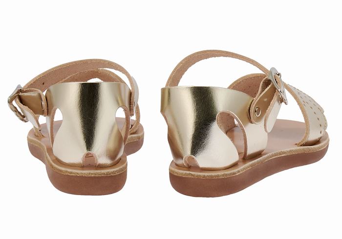 Ancient Greek Sandals Little Andromeda Soft Casual Sandalen Kinderen Goud Wit | THK3059CZ