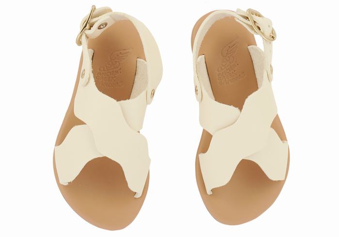 Ancient Greek Sandals Little Atokos Soft Casual Sandalen Kinderen Wit | KLN4987SI