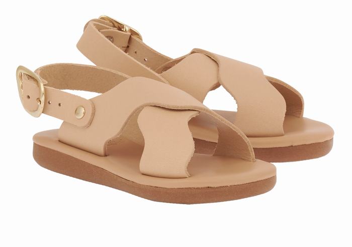 Ancient Greek Sandals Little Atokos Soft Casual Sandalen Kinderen Beige | SOX2664RK