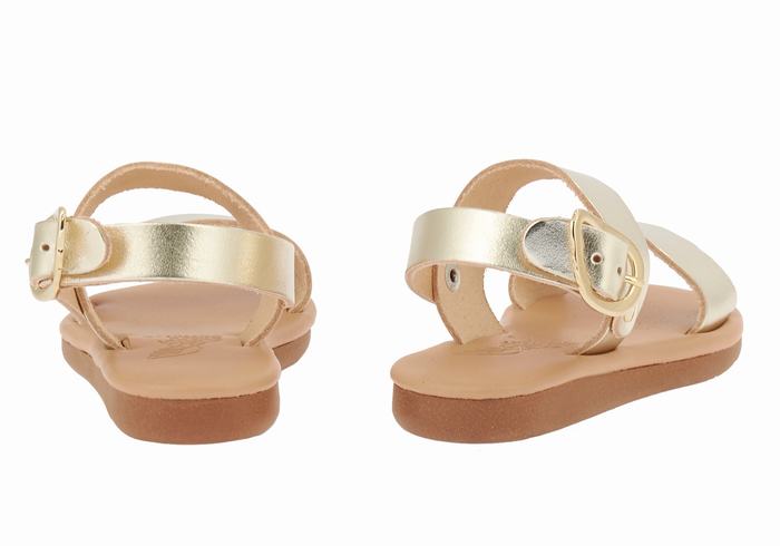 Ancient Greek Sandals Little Calamos Soft Casual Sandalen Kinderen Goud Wit | HFS8626RF