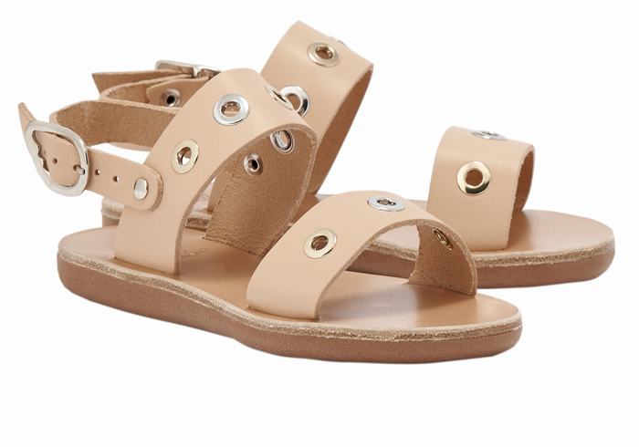 Ancient Greek Sandals Little Clio Eyelets Soft Casual Sandalen Kinderen Beige | VWJ1967HS