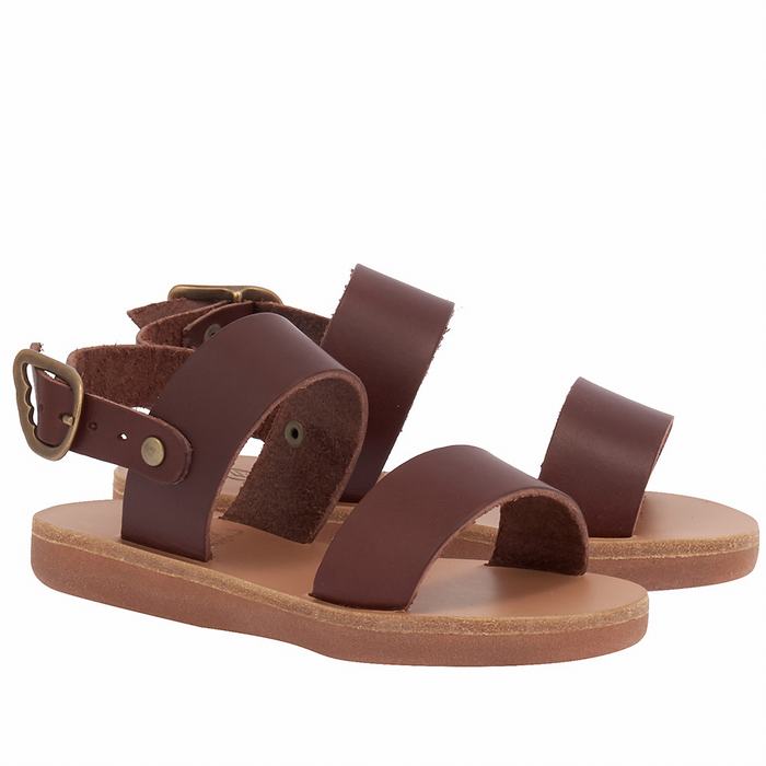 Ancient Greek Sandals Little Clio Soft Casual Sandalen Kinderen Koffie | SIH341XY