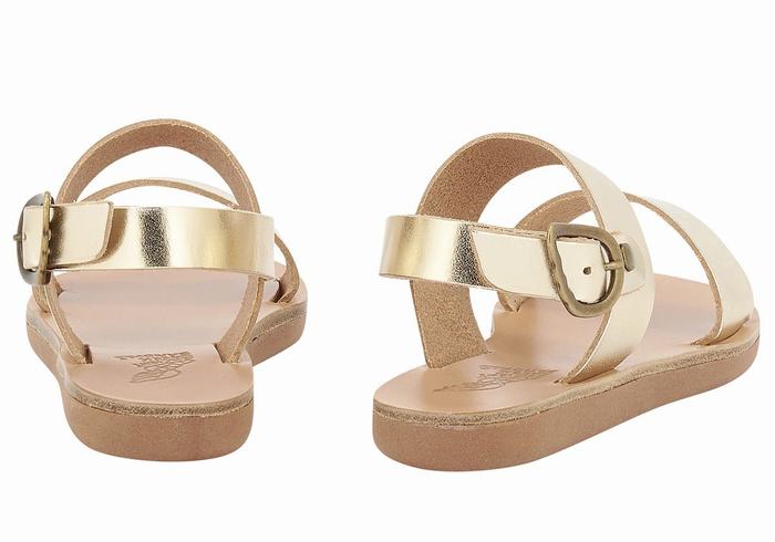 Ancient Greek Sandals Little Clio Soft Casual Sandalen Kinderen Goud Wit | DPK7427PV