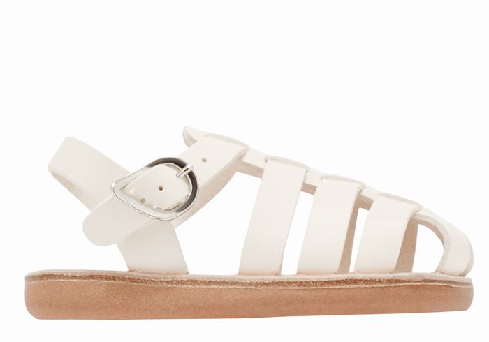 Ancient Greek Sandals Little Ektoras Soft Vissers Sandalen Kinderen Wit | UMK9613FS