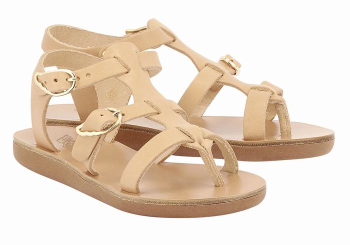 Ancient Greek Sandals Little Grace Kelly Soft Platte Sandalen Kinderen Beige | YDN1026SV