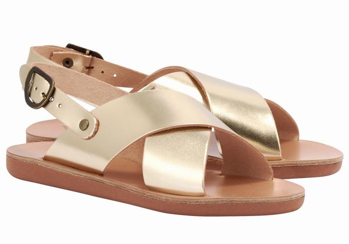 Ancient Greek Sandals Little Maria Soft Casual Sandalen Kinderen Goud Wit | VQM231US