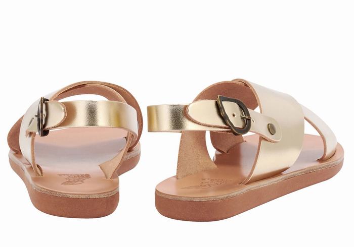 Ancient Greek Sandals Little Maria Soft Casual Sandalen Kinderen Goud Wit | VQM231US