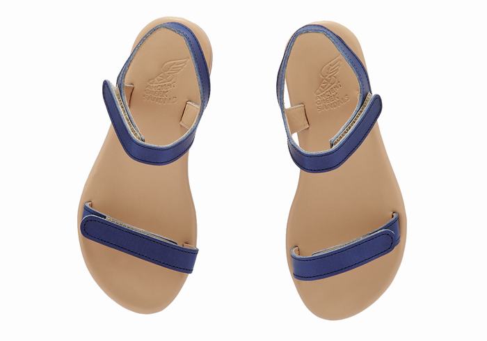 Ancient Greek Sandals Little Poros Soft Casual Sandalen Kinderen Donkerblauw | UZJ786AI