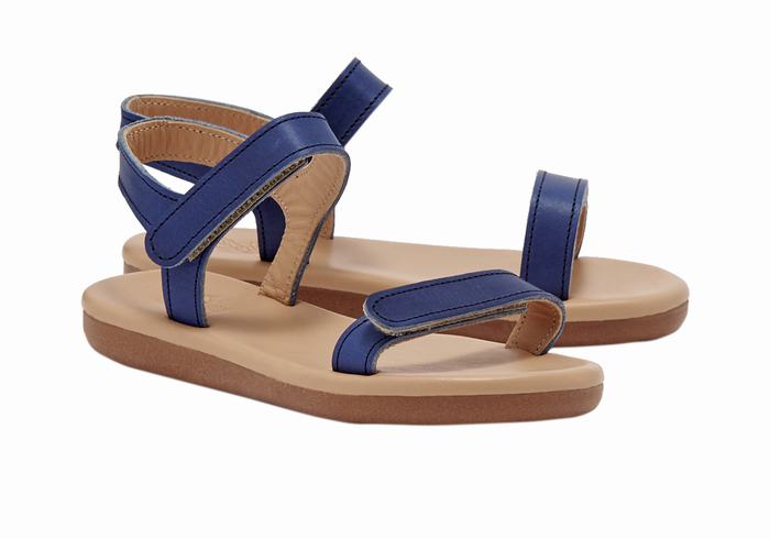 Ancient Greek Sandals Little Poros Soft Casual Sandalen Kinderen Donkerblauw | UZJ786AI