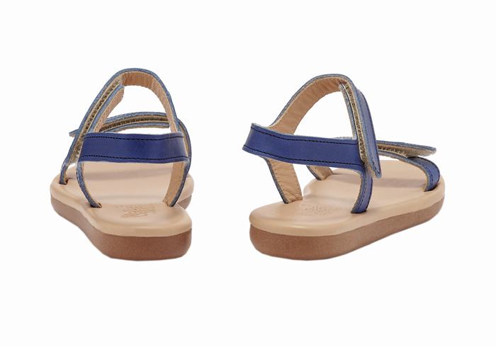 Ancient Greek Sandals Little Poros Soft Casual Sandalen Kinderen Donkerblauw | UZJ786AI