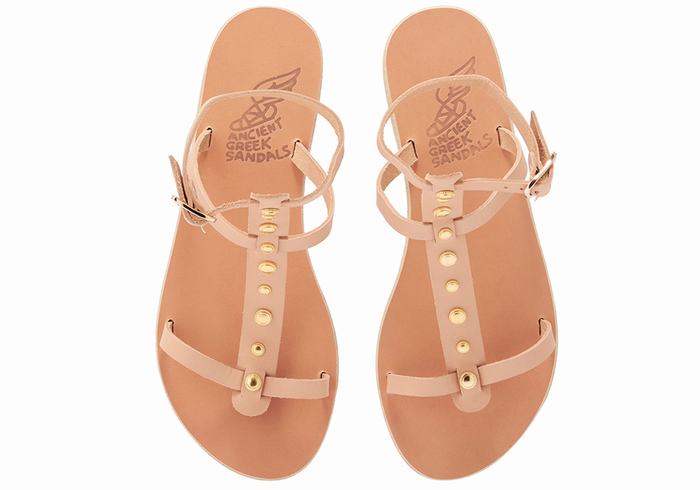 Ancient Greek Sandals Meliti Bee Sandalen Met Enkelbandje Dames Beige | YRE9634BS