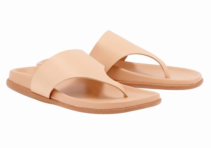 Ancient Greek Sandals Mera Footbed Teenslippers Dames Beige | TEZ3580DW