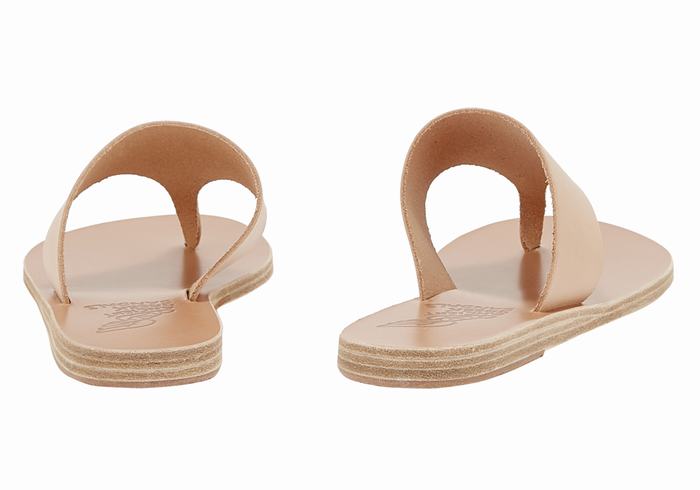 Ancient Greek Sandals Mera Leather Teenslippers Dames Beige | PFP2931YQ