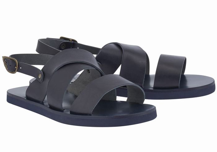 Ancient Greek Sandals Miltos Casual Sandalen Heren Donkerblauw | YLO2589VV