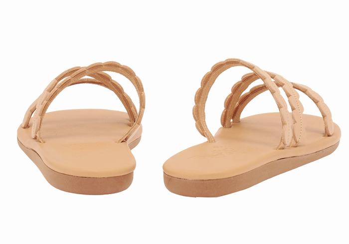 Ancient Greek Sandals Oceanis Schuifsandalen Dames Beige | MMN6834QU