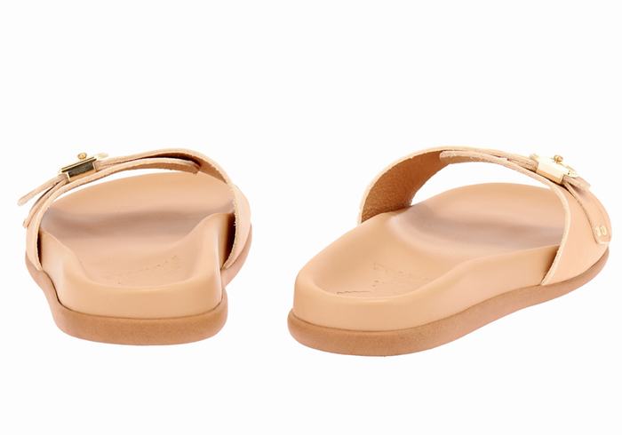 Ancient Greek Sandals Odi Schuifsandalen Dames Beige | GQI8498ZC