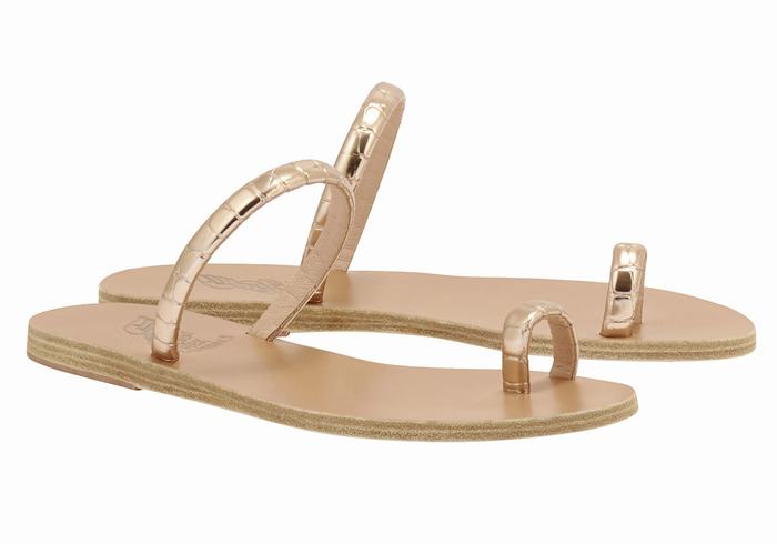 Ancient Greek Sandals Ophion Teenpaal Sandalen Dames Roze Goud | MTV6424TN