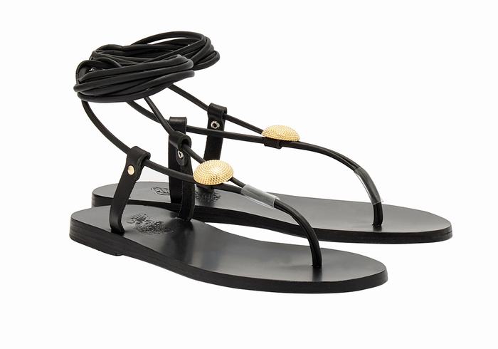 Ancient Greek Sandals Persephone Gladiator Sandalen Dames Zwart | KDM8158AB