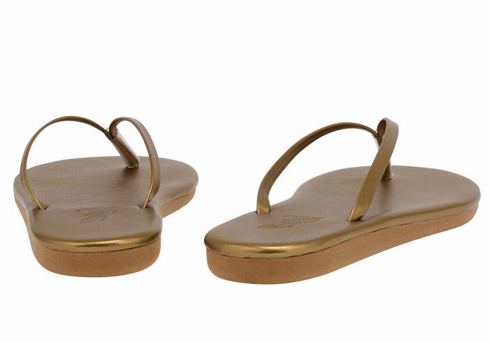 Ancient Greek Sandals Saionara Teenslippers Dames Goud Bruin | KKT4124OR