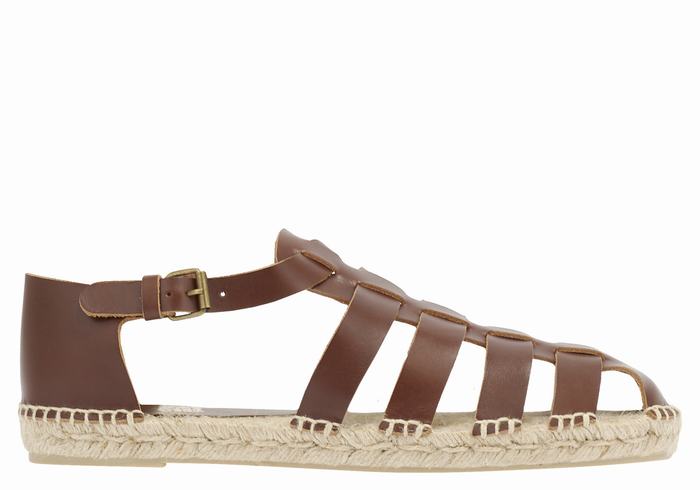 Ancient Greek Sandals Samos 210 Vissers Sandalen Heren Bruin | GJZ7751UJ