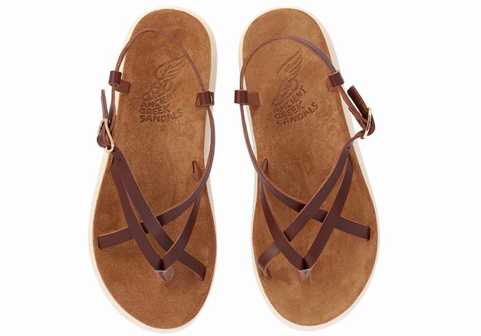 Ancient Greek Sandals Semele Comfort Achterband Sandalen Dames Koffie | RFA8866FV