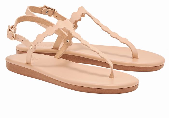 Ancient Greek Sandals Velos Flip Flop Achterband Sandalen Dames Beige | EXL4280AL